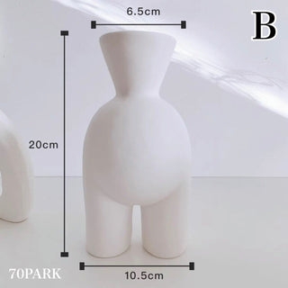 Hip-shaped body art flower vase
