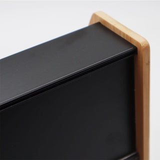 Bamboo Handle Storage Tray  House Motif