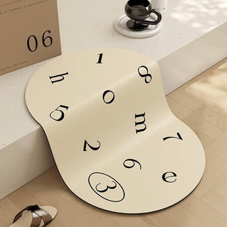 Monochrome Lettering Bath Mat 50x80cm 2 designs  Quick-drying