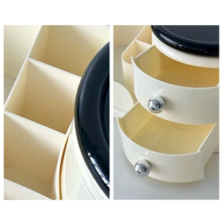 360 Degree Rotating Monotone Drawer Storage Cosmetic Box  Multi-purpose Rack