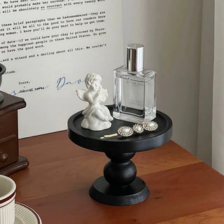 Wood Black Stand Accessory Tray Small Item Holder