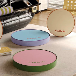 Simple Lettering Color Round Cushion