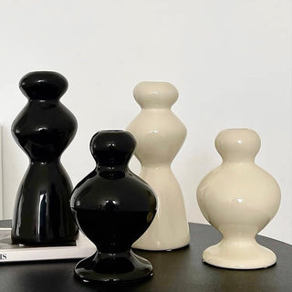 Monochrome Ceramic Flower Vase