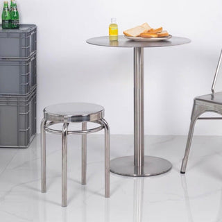 Stainless Steel Round Stool Side Table