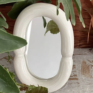 Oval Chubby Frame Mirror   Wall-mounted Tabletop