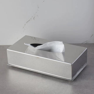 Stainless steel simple tissue case silver tissue box