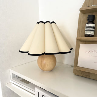 Piping Shade Light Wood Lamp