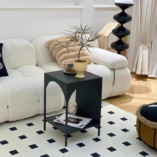 Legged Arch Iron Side Table  with Storage