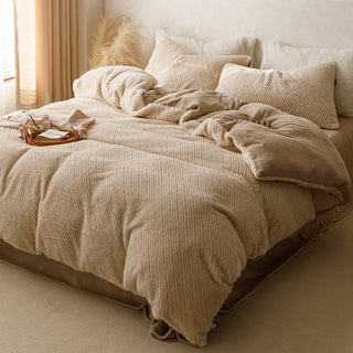 Milk Velvet Warm and Fluffy Duvet Cover Set  Bed Cover Bedding Cover