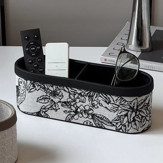 Leather Jacquard Remote Control Storage Box
