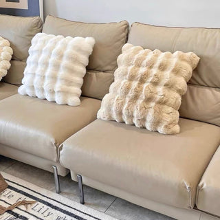 FauxFur Fluffy and Soft Textured Cushion Cover  45 x 45 cm