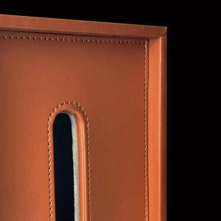 Box-shaped braided faux leather tissue case