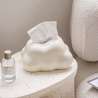 Cloud-shaped ceramic tissue casein  cloud motif