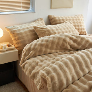 Fluffy and soft duvet cover set bed cover bedding cover