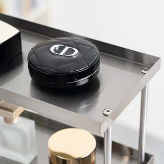 Stainless steel silver simple two-tier display rack cosmetic storage