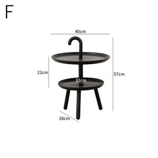 Umbrella Handle Two-Tier Mini Side Table