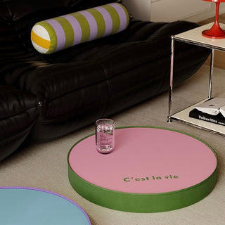 Simple Lettering Color Round Cushion