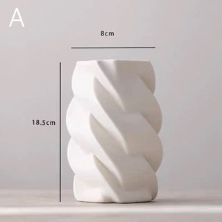 Twisted Ceramic Flower Vase