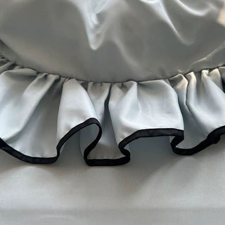 Cooling Black Piping Frill Plain Duvet Cover Set  Bed Cover Cooling Touch