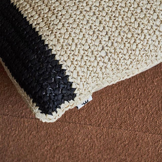Straw material Monotone cushion cover 2 types  45 x 45 cm