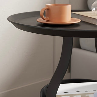 Iron Round Storage Side Table
