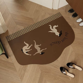 Dancer motif water-repellent entrance mat 50 x 80 cm
