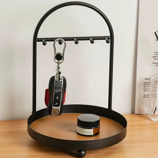 Iron Leather Accessory Key Stand Tray  Storage Tray for Small Items