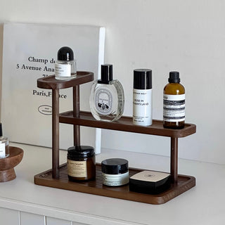 Wood Multi-tiered Storage Display Rack Perfume Storage Cosmetics Storage