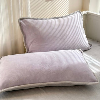Velvet Two-Tone Solid Color Winter Duvet Cover Set 2 Sizes