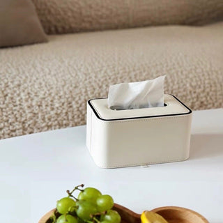 FauxLeather Simple Tissue Case White