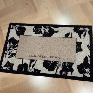 Modern floral pattern entrance mat 50x80 mud-removing mat