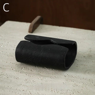 Travertine-style tissue casein  resin tissue box