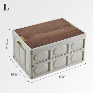 Wood Folding Container with Lid  3 Sizes