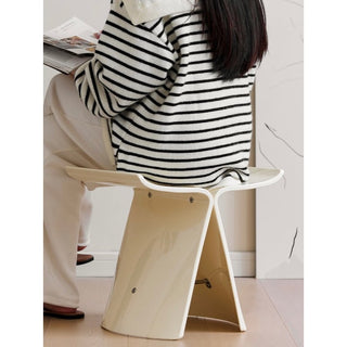 Cream Color Butterfly Stool Side Table Chair