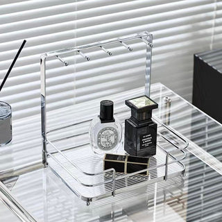 Clear Stripe Pattern Stand Tray  Storage Tray for Small Items