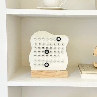 Irregular Wave Desktop Mini Board Perpetual Calendar