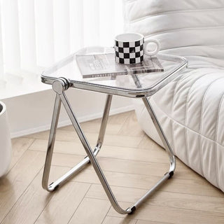 Folding Table Clear Side Table