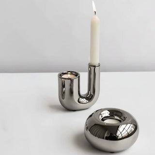 Metallic Candle Holder   Decorative Object