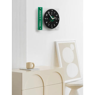 Record-style art design clockin  wall clock