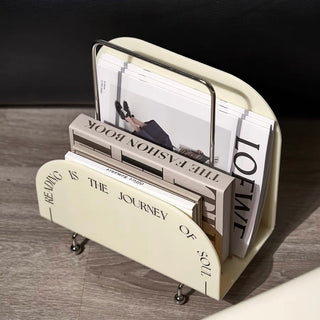 Portable Clear Acrylic Magazine Rack Storage