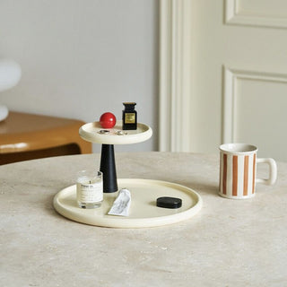 Movable Two-Tier Round Accessory Tray
