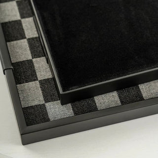 Black Iron Checkerboard Tray   in  and 2 Sizes  Storage
