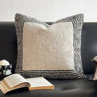 Beige Black Mix Cushion Cover  45 x 45 cm
