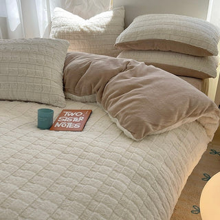 Faux Fur Velvet-like Winter Duvet Cover Set