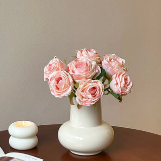 Monochrome Plump Ceramic Flower Vase