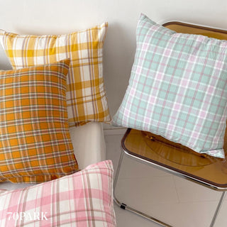 Color Check Pattern Cushion Cover