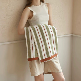 Mixed Stripe Color Face Towel  100% Cotton Combed Cotton Absorbent
