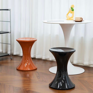 Curved design storage stool side table  in  chair