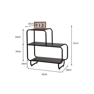 Iron Frame Three-Tier Storage Rack  Side Table