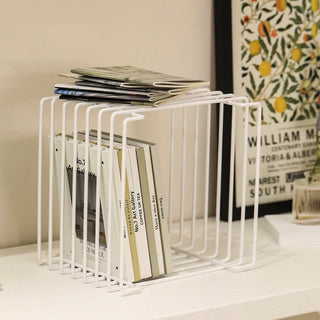 Wire Multifunctional Magazine Rack Storage Book Stand